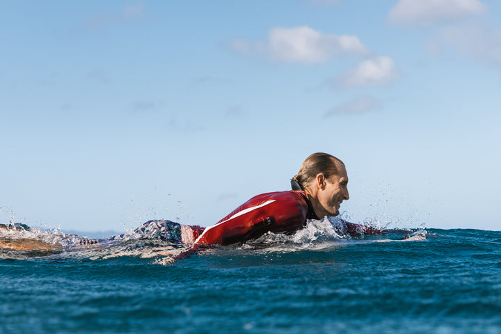 Maroon Carvico Hooded Surf Rash Guard