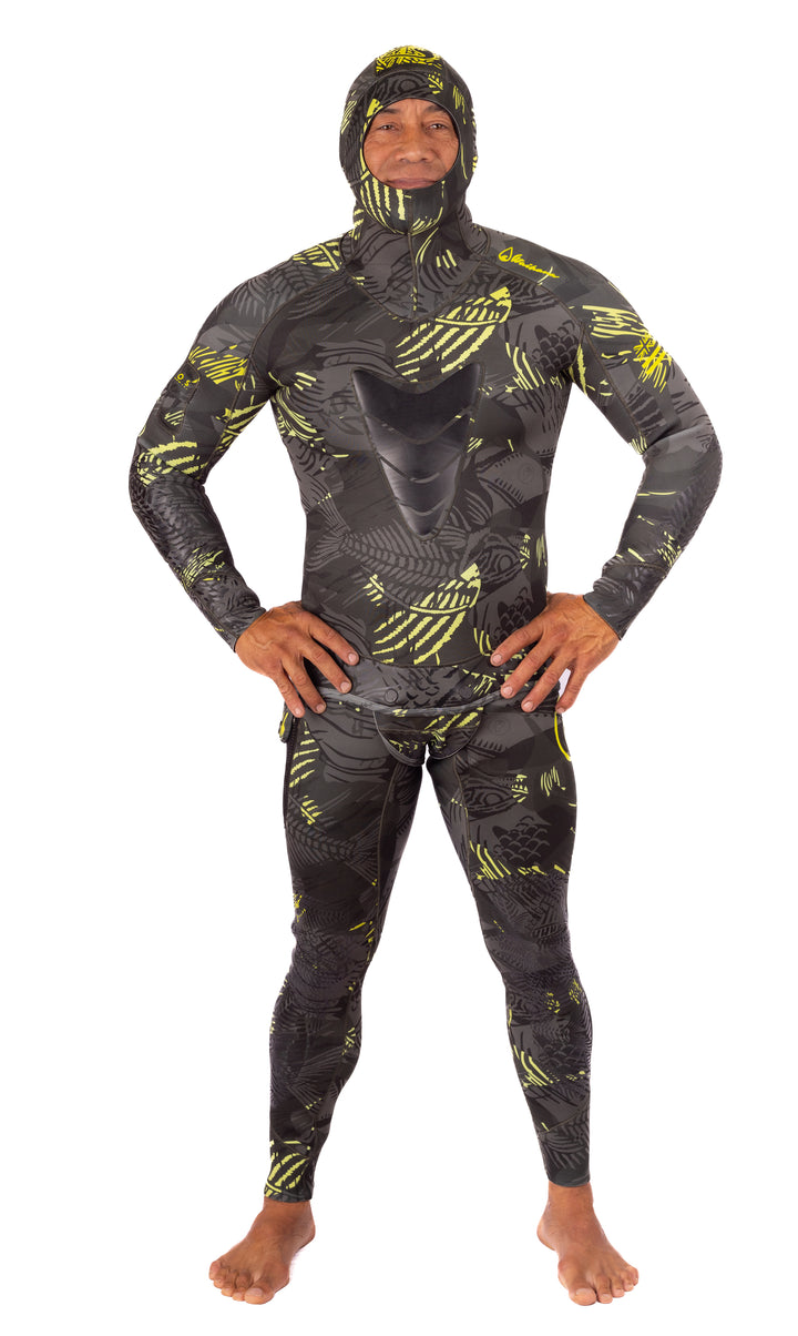 Men’s Lime Fishbone Spearfishing 3.5mm Wetsuit