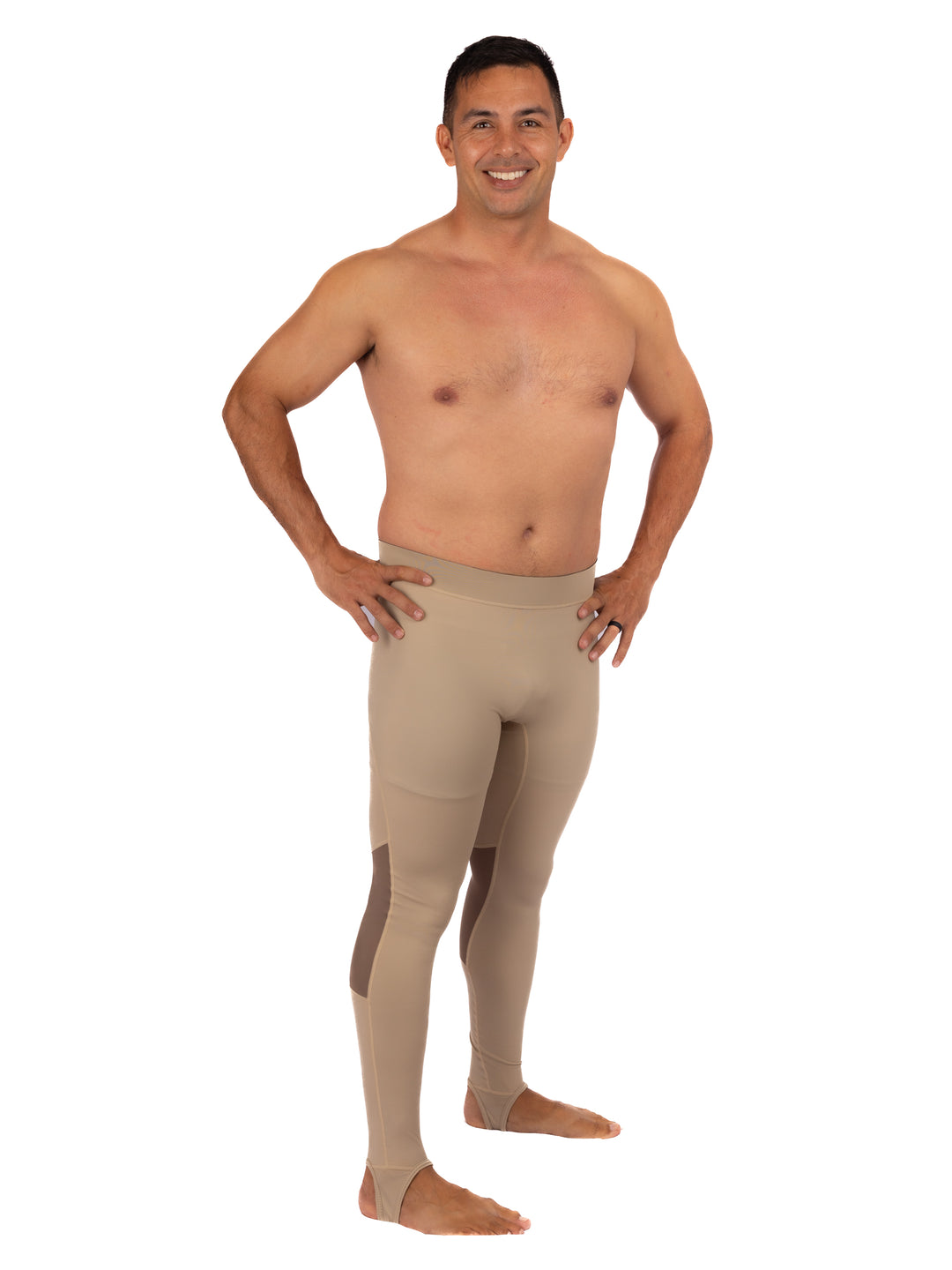 Tan Carvico Lycra Leggings