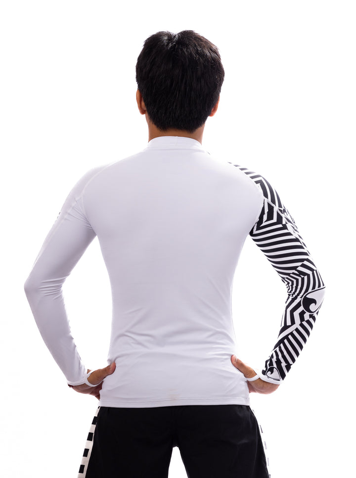 White Carvico Crewneck Rashguard