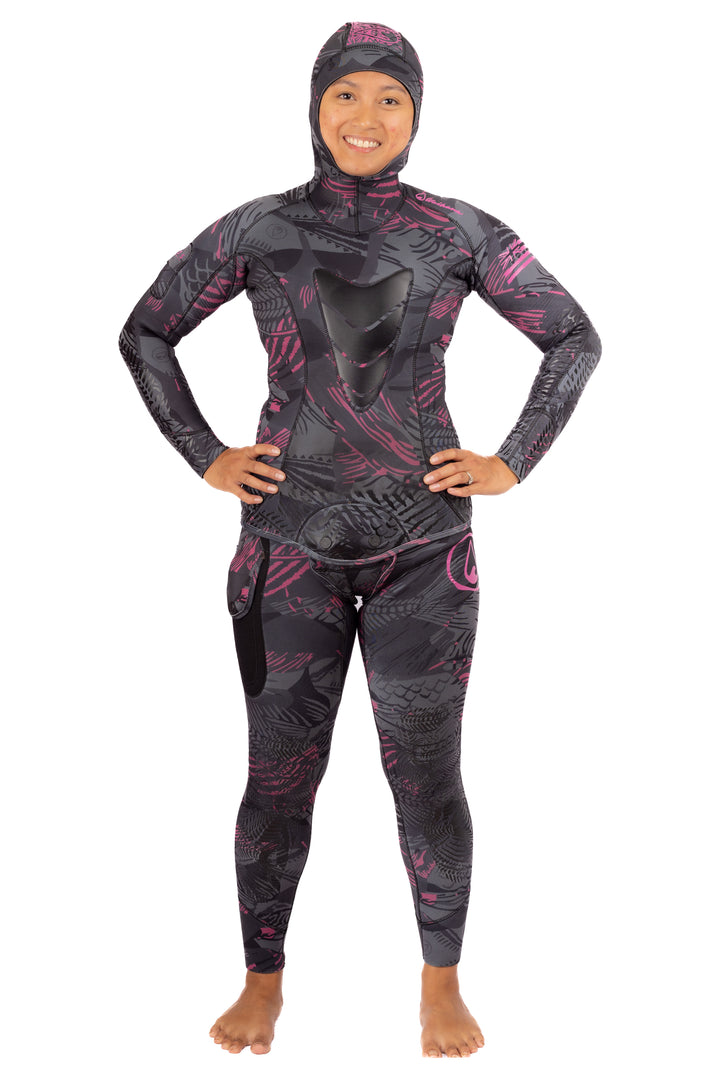 Women’s Pink Fishbone Spearfishing 3.5mm Wetsuit