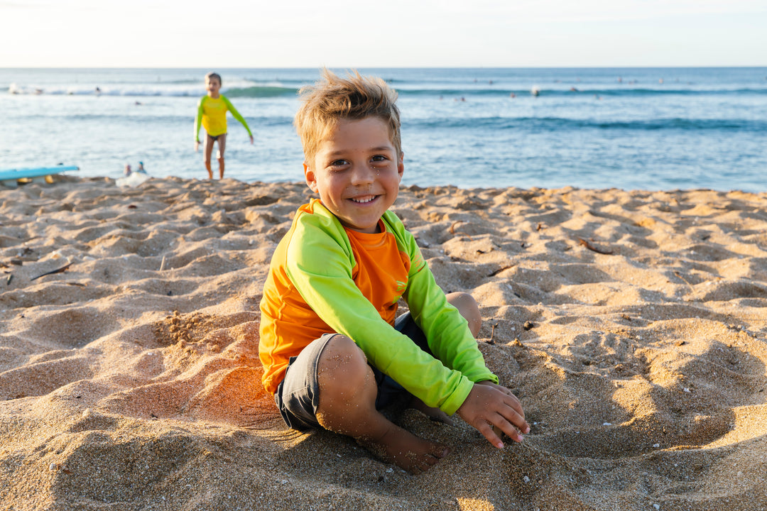 Children's Orange Long Sleeve Rashguard